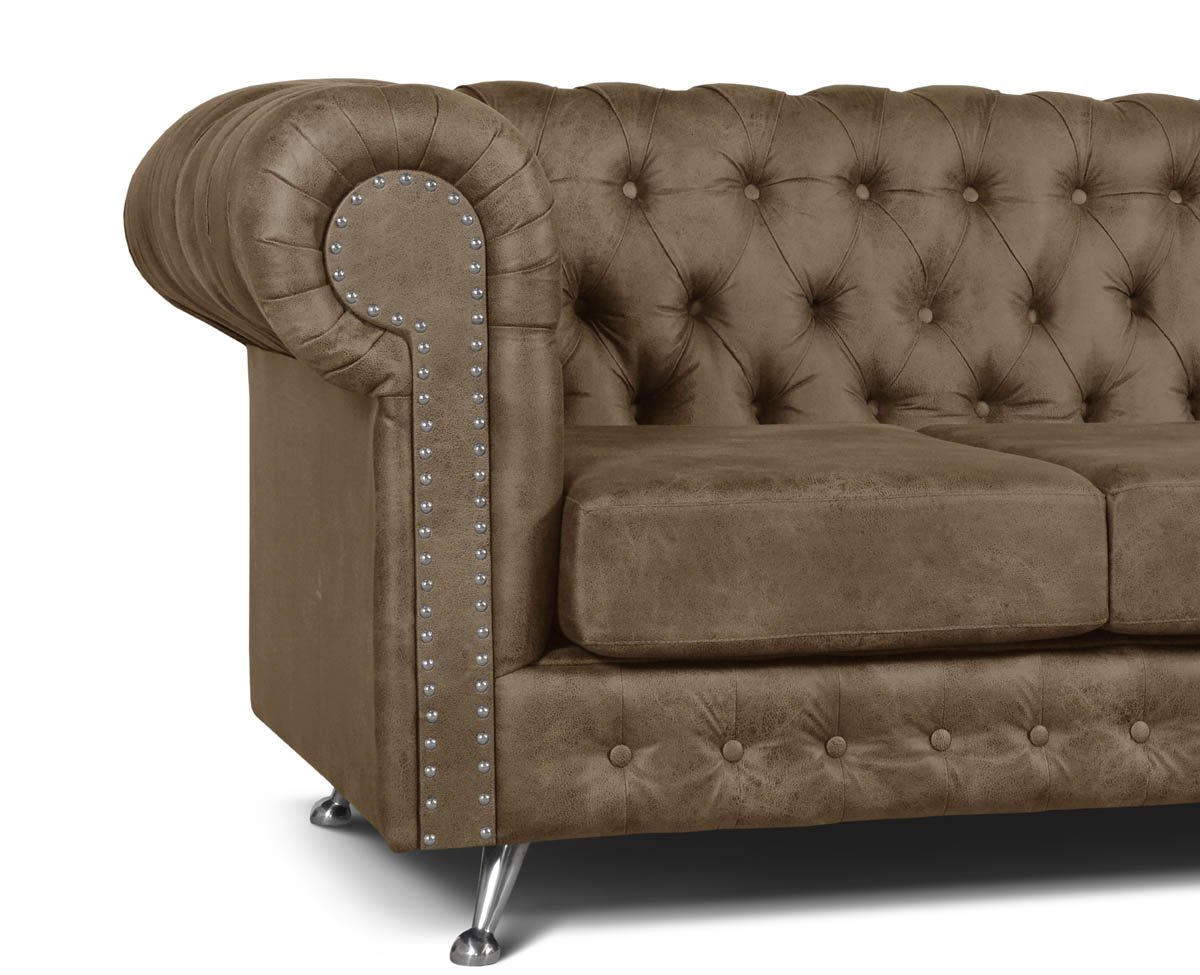 Sillón Chesterfield 3 Cuerpos Cuerotex Patria Muebles