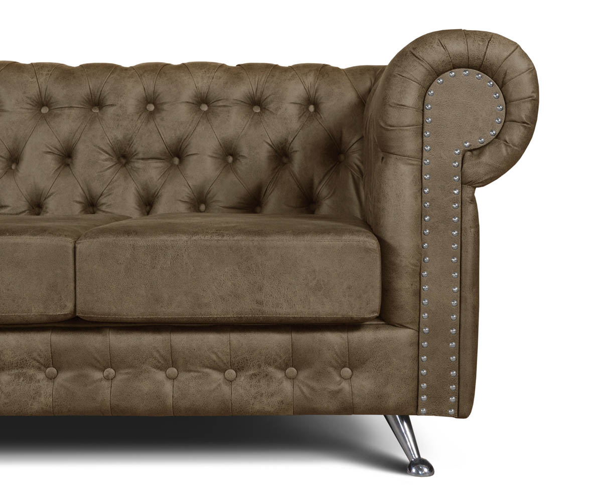 Sillón Chesterfield 3 Cuerpos Cuerotex Patria Muebles